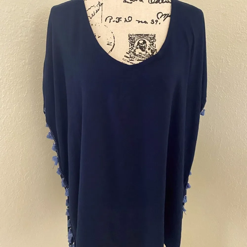 Seafolly Kaftan Tassel Trim Cover Up Dress
